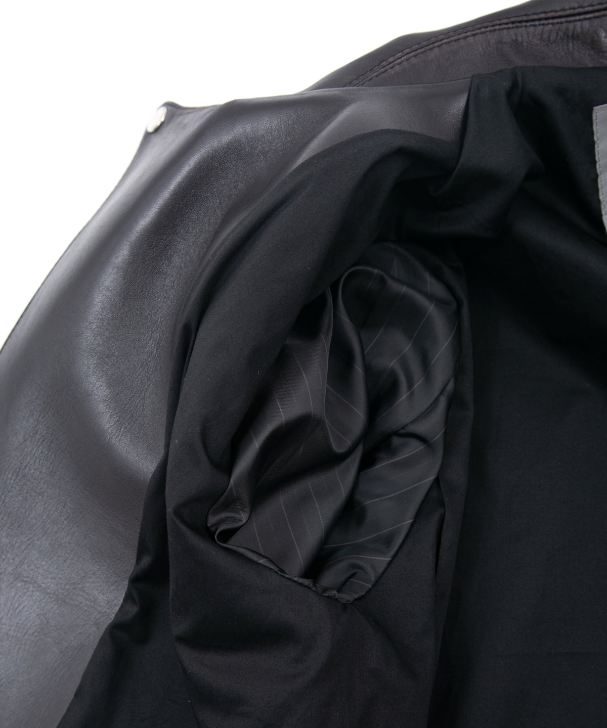 Combi tanned brown-core horsehide JOEY double rider's jacket (processed) - BLACK