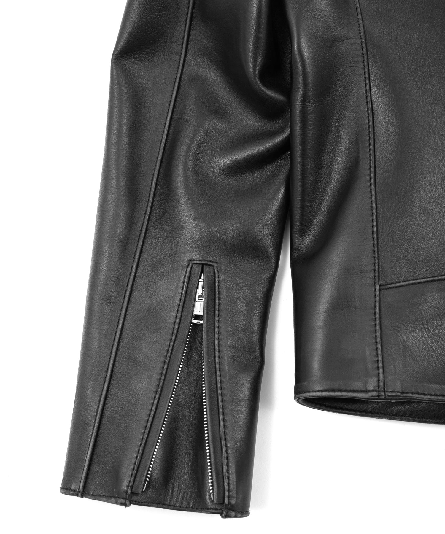 Load image into Gallery viewer, Combi tanned brown-core horsehide JOEY double rider&#39;s jacket (untreated) - BLACK