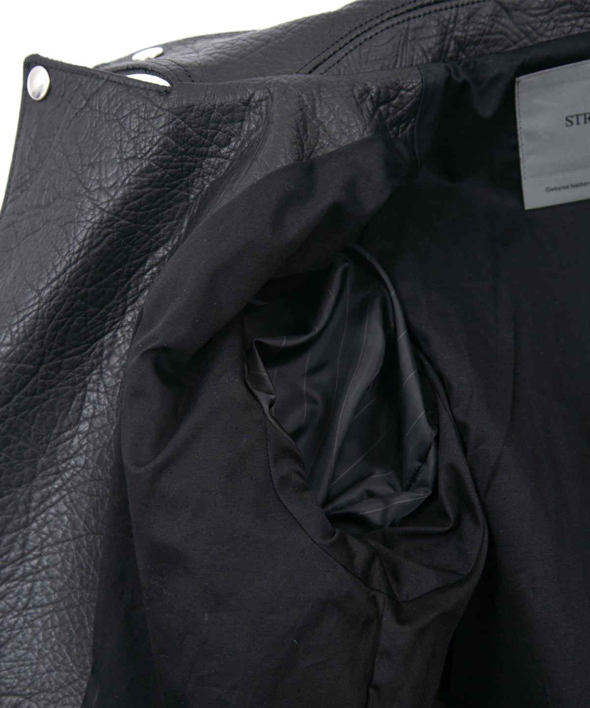 フルタンニン鞣し ナチュラル リンクル ホースハイド SPEEDER ダブルライダースジャケット - BLACK