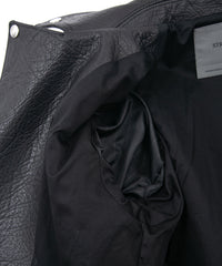 フルタンニン鞣し ナチュラル リンクル ホースハイド SPEEDER ダブルライダースジャケット - BLACK