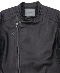 オイルカーフ RAW BURST セミダブルライダースジャケット - BLACK