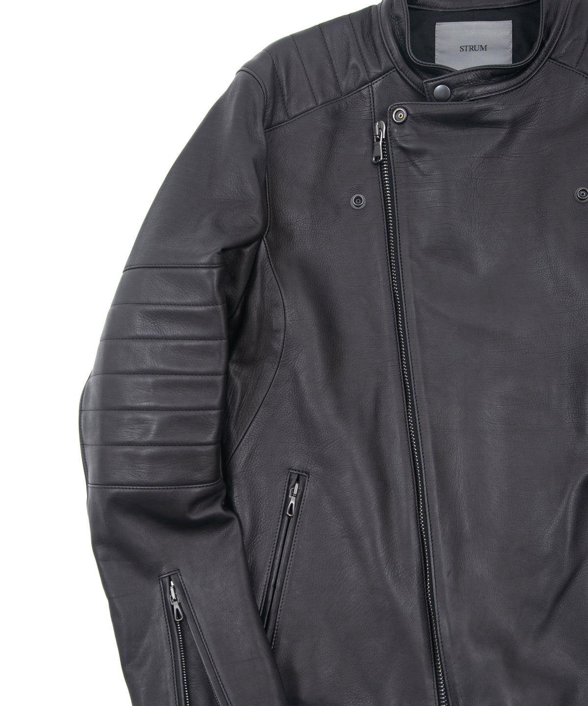 オイルカーフ RAW BURST セミダブルライダースジャケット - BLACK