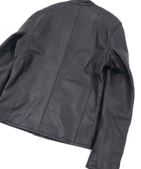 Load image into Gallery viewer, Oil Calf RAW BURST Semi Double Riders Jacket - BLACK