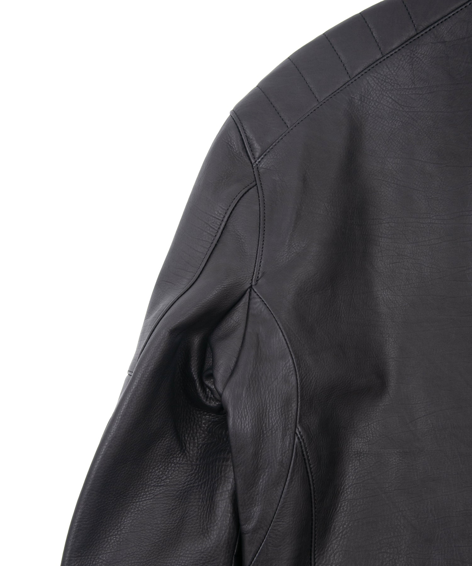 Load image into Gallery viewer, Oil Calf RAW BURST Semi Double Riders Jacket - BLACK