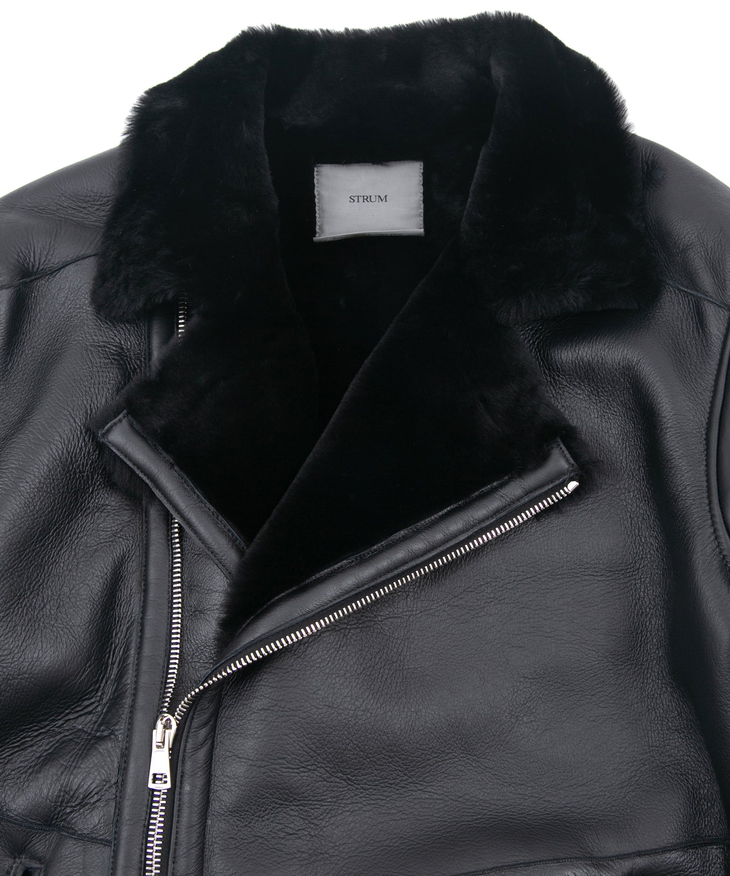 Load image into Gallery viewer, Spain Merino Nappalan Finish CHAMBERS B-3 Mouton Riders Jacket - BLACK