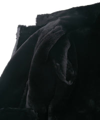 スペイン メリノ ナッパラン仕上げ CHAMBERS B-3 ムートンライダースジャケット - BLACK