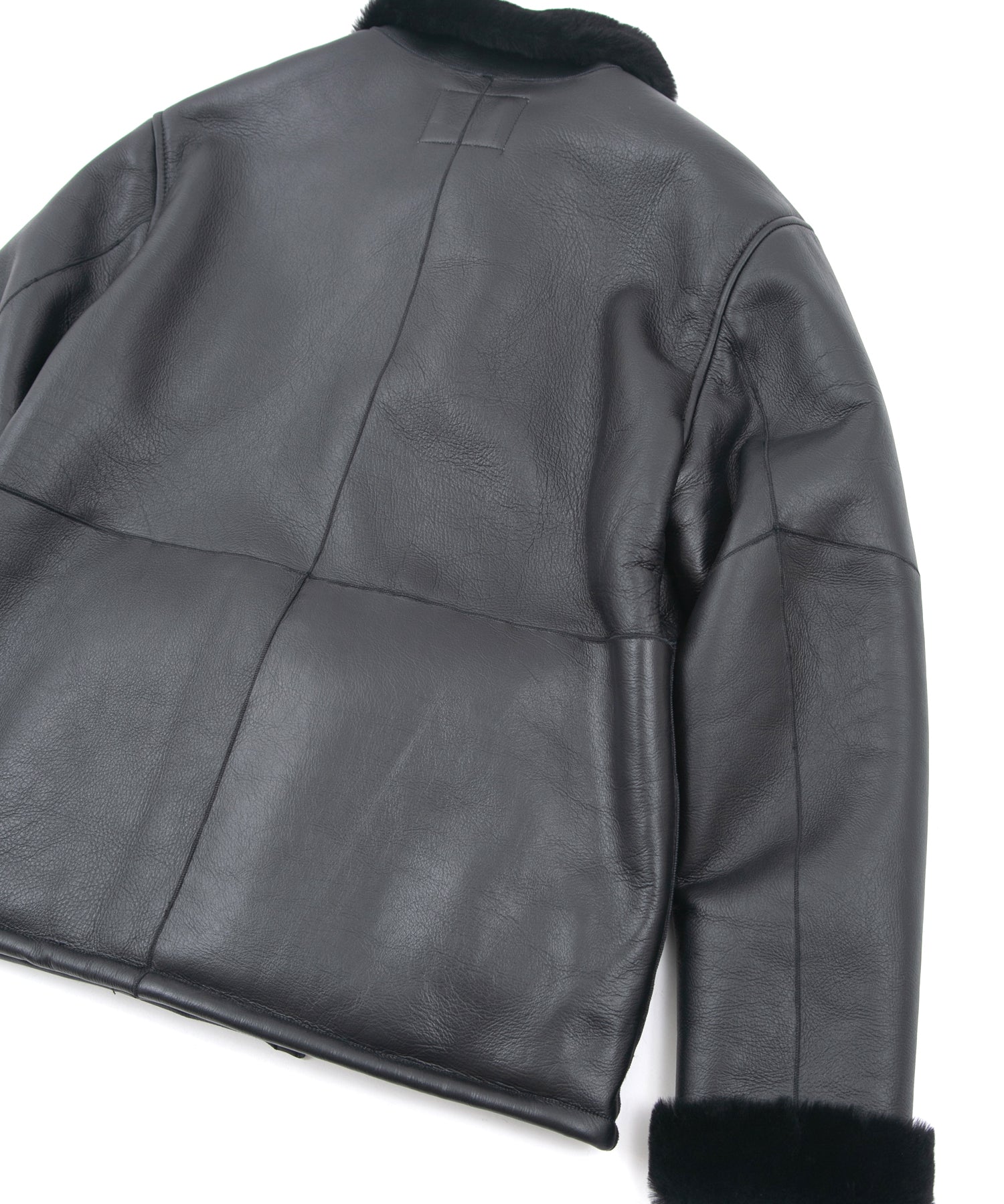 Load image into Gallery viewer, Spain Merino Nappalan Finish CHAMBERS B-3 Mouton Riders Jacket - BLACK