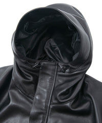 Load image into Gallery viewer, Full tanning waxed lambskin FORK mountain jacket - BLACK