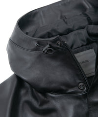 Load image into Gallery viewer, Full tanning waxed lambskin FORK mountain jacket - BLACK