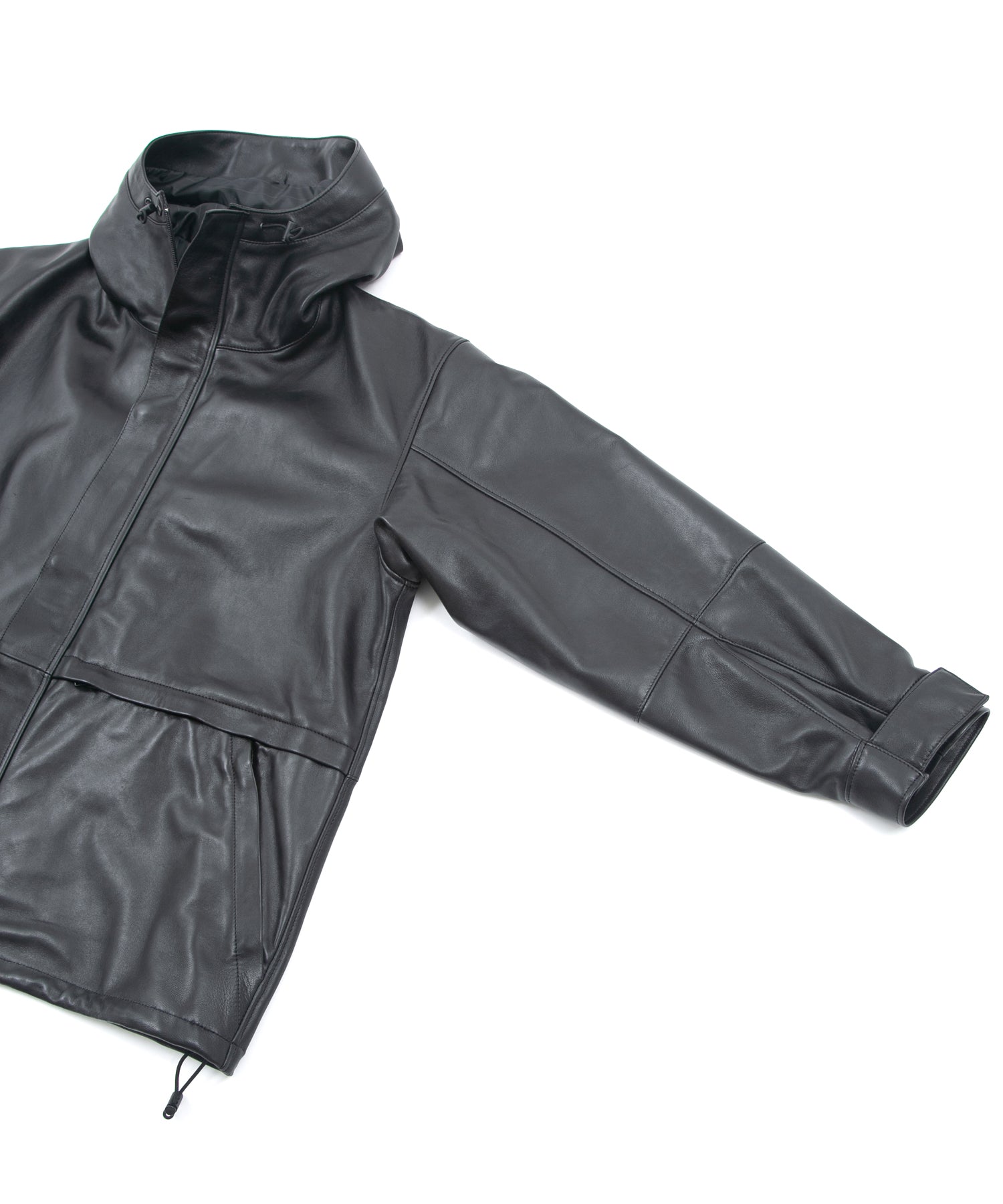 Load image into Gallery viewer, Full tanning waxed lambskin FORK mountain jacket - BLACK