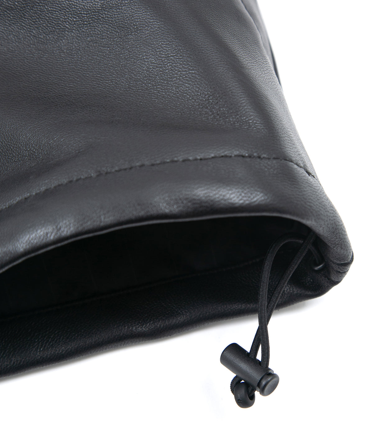 フルタンニン 鞣し ワックス ラムスキン FORK マウンテンジャケット - BLACK