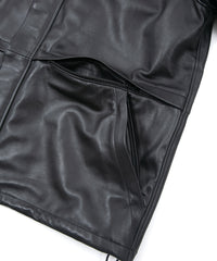 Load image into Gallery viewer, Full tanning waxed lambskin FORK mountain jacket - BLACK