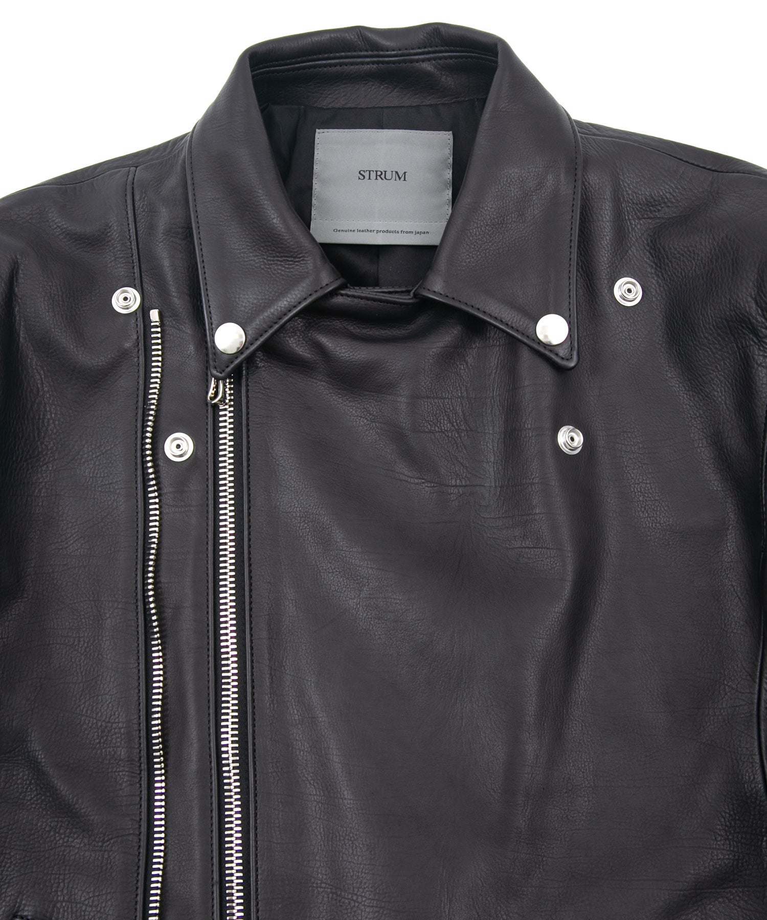 オイルカーフ RAVEN ダブルライダースジャケット - BLACK – STRUM OFFICIAL