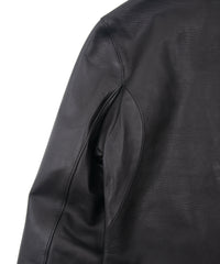 オイルカーフ RAVEN ダブルライダースジャケット - BLACK