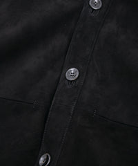 Sheep Suede L.KURT Sheep Suede Midriff Cardigan - BLACK