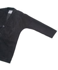 Sheep Suede L.KURT Sheep Suede Midriff Cardigan - BLACK
