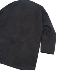 Sheep Suede L.KURT Sheep Suede Midriff Cardigan - BLACK