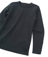 High Performance Acrylic Nylon Lined Jersey L/S Crew Neck T-Shirt - BLACK