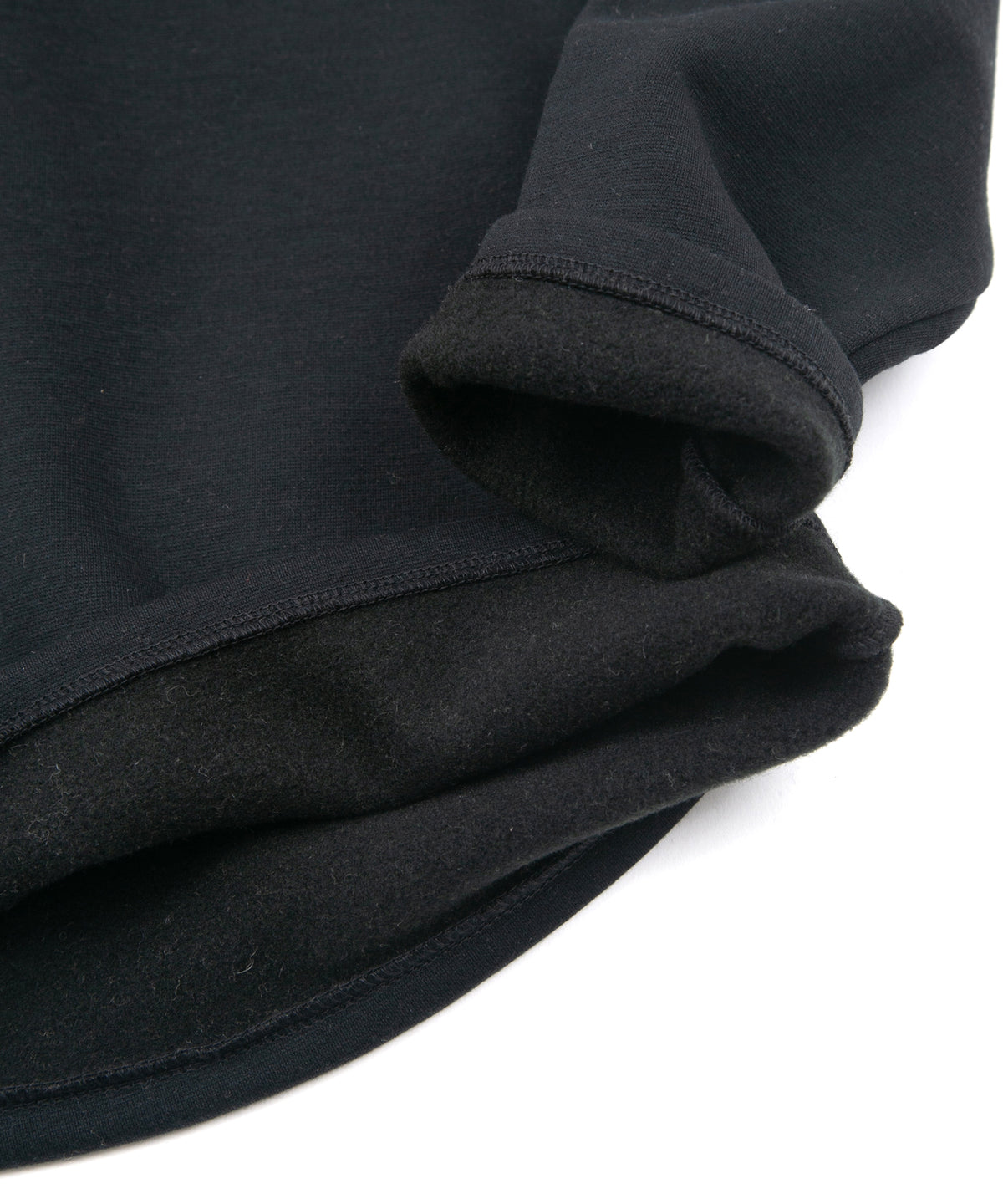 High Performance Acrylic Nylon Lined Jersey L/S Crew Neck T-Shirt - BLACK