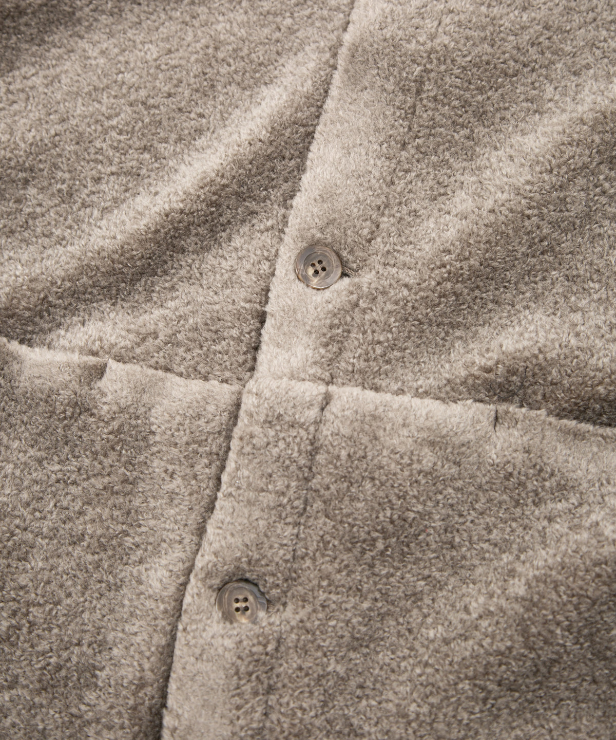 Cotton Acrylic Brushed Pile Midriff Cardigan - GRAIGE