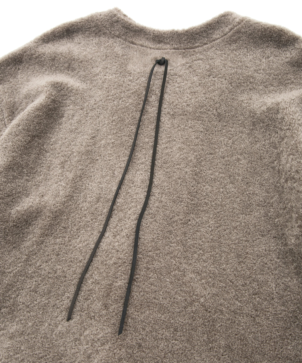 Cotton Acrylic Brushed Pile Midriff Cardigan - GRAIGE