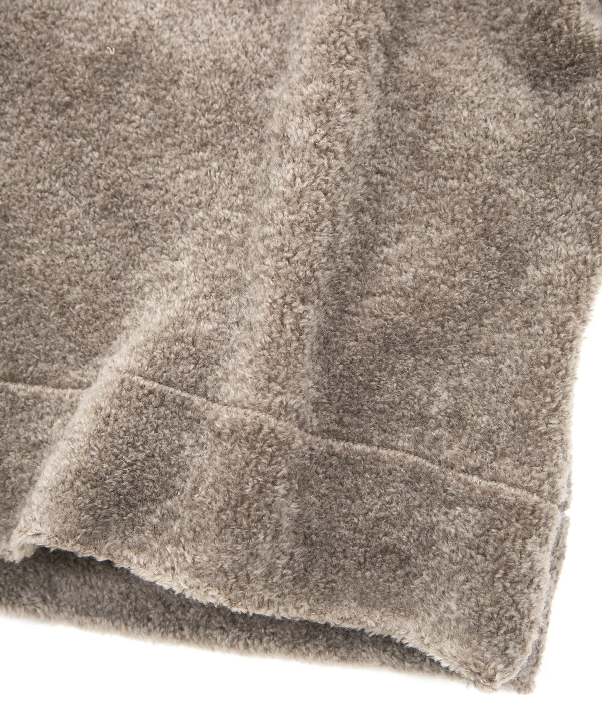 Cotton Acrylic Brushed Pile Midriff Cardigan - GRAIGE