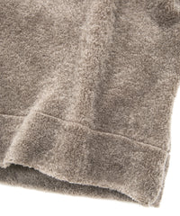 Cotton Acrylic Brushed Pile Midriff Cardigan - GRAIGE