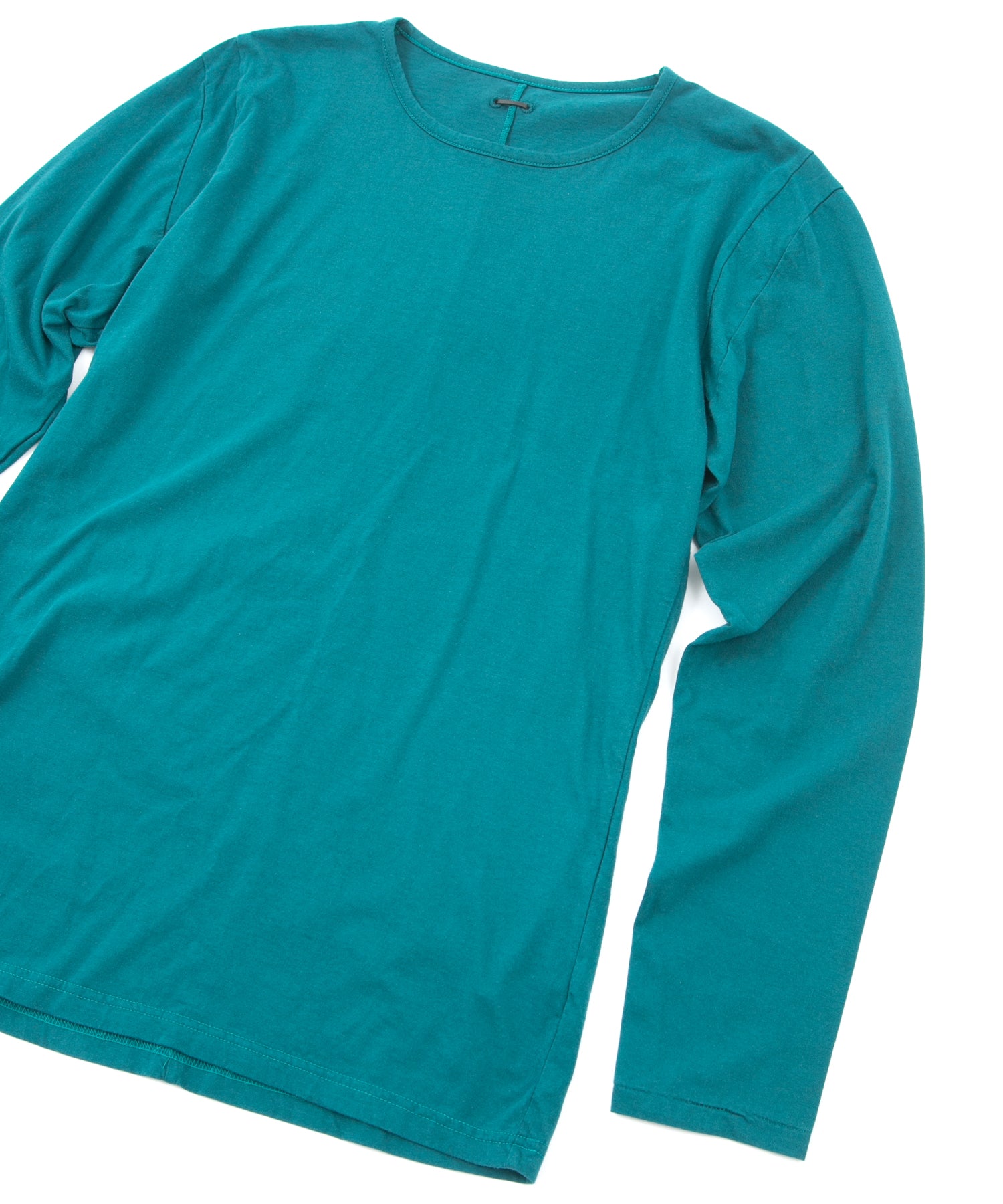 Load image into Gallery viewer, 30/- Natural soft jersey crew neck long sleeve T-shirt - TURQUOISE