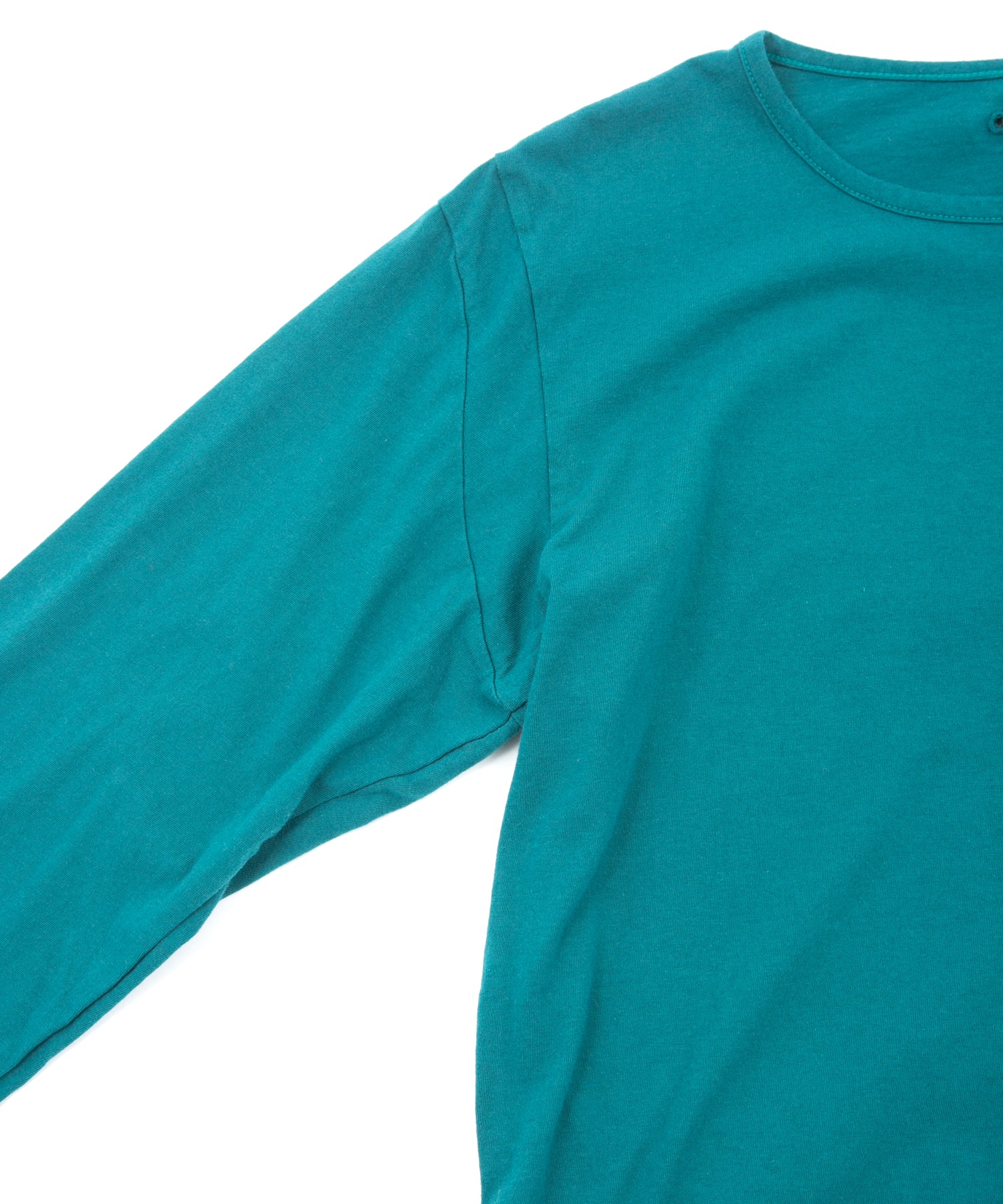 Load image into Gallery viewer, 30/- Natural soft jersey crew neck long sleeve T-shirt - TURQUOISE