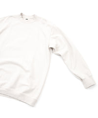 Vintage Filled Vintage Finish Fleece-Lined Crew Neck L/S Sweatshirt - IVORY