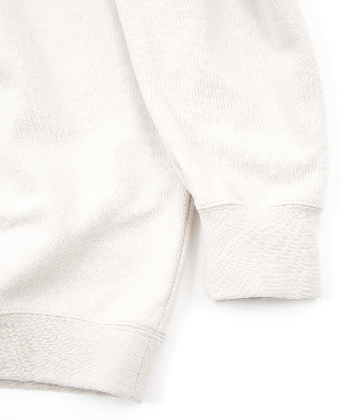 Vintage Filled Vintage Finish Fleece-Lined Crew Neck L/S Sweatshirt - IVORY