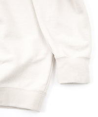 Vintage Filled Vintage Finish Fleece-Lined Crew Neck L/S Sweatshirt - IVORY