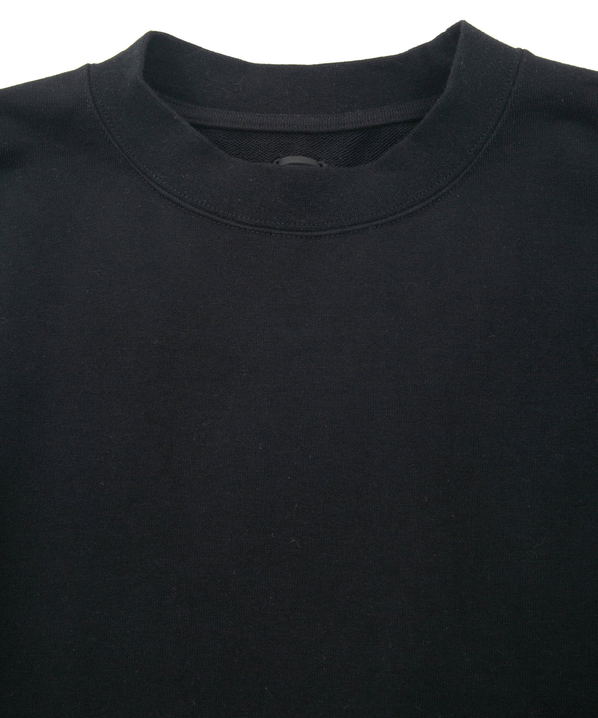 Vintage Filled Vintage Finish Fleece-Lined Crew Neck L/S Sweatshirt - BLACK