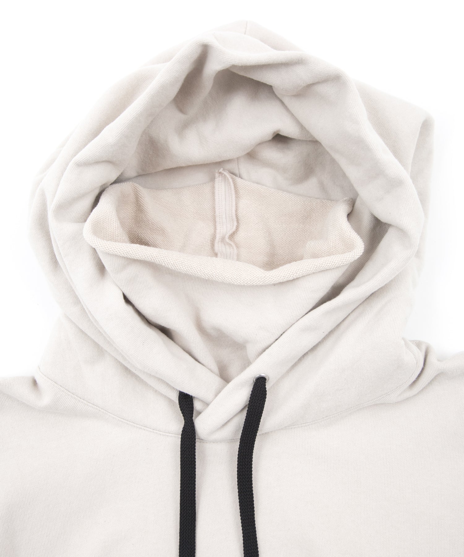 Load image into Gallery viewer, Vintage Filled Vintage Finish Fleece-Lined High Neck Hoodie - IVORY