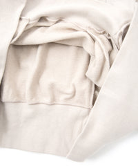 Vintage Filled Vintage Finish Fleece-Lined High Neck Hoodie - IVORY