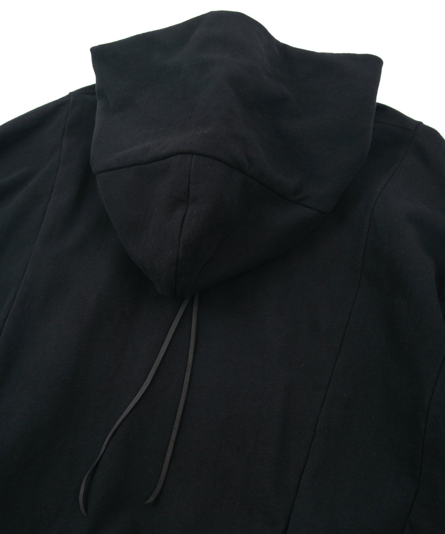 Load image into Gallery viewer, Vintage Filled Fleece-Lined High Neck Hoodie - BLACK