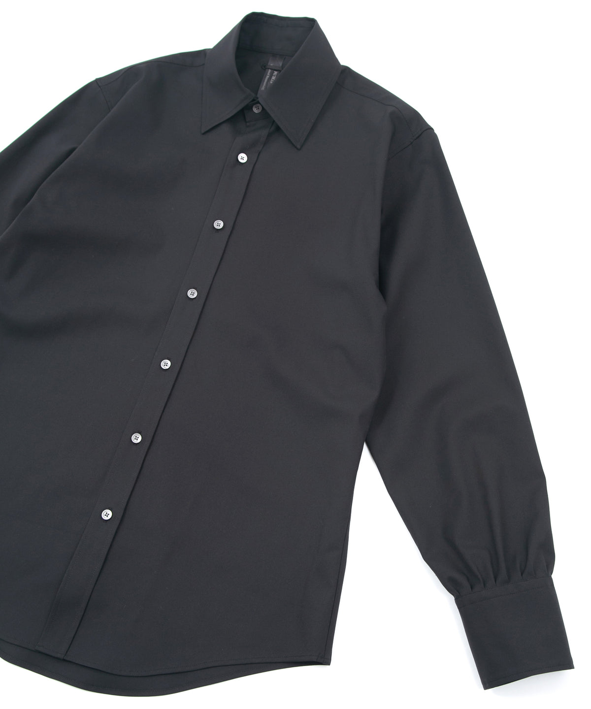Cotton Poly Plain Weave L/S Shirt - BLACK
