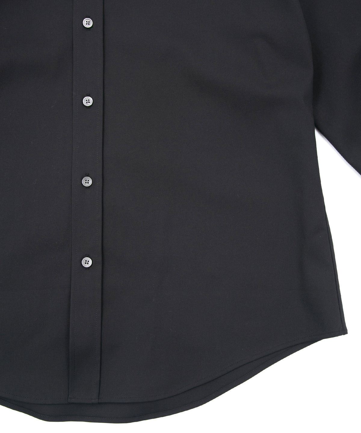 Cotton Poly Plain Weave L/S Shirt - BLACK