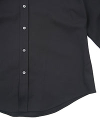 Cotton Poly Plain Weave L/S Shirt - BLACK