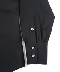 Cotton Poly Plain Weave L/S Shirt - BLACK