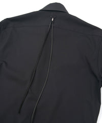 Cotton Poly Plain Weave L/S Shirt - BLACK