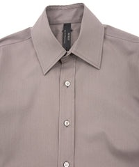 コットンポリ プレーン ウィーブ L/S シャツ - GRAY