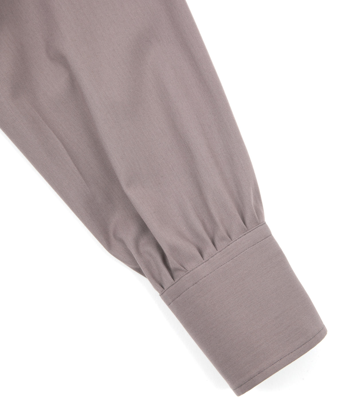 コットンポリ プレーン ウィーブ L/S シャツ - GRAY