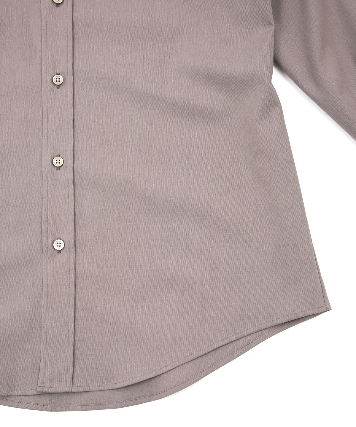 コットンポリ プレーン ウィーブ L/S シャツ - GRAY