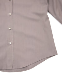 コットンポリ プレーン ウィーブ L/S シャツ - GRAY