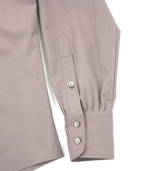 コットンポリ プレーン ウィーブ L/S シャツ - GRAY