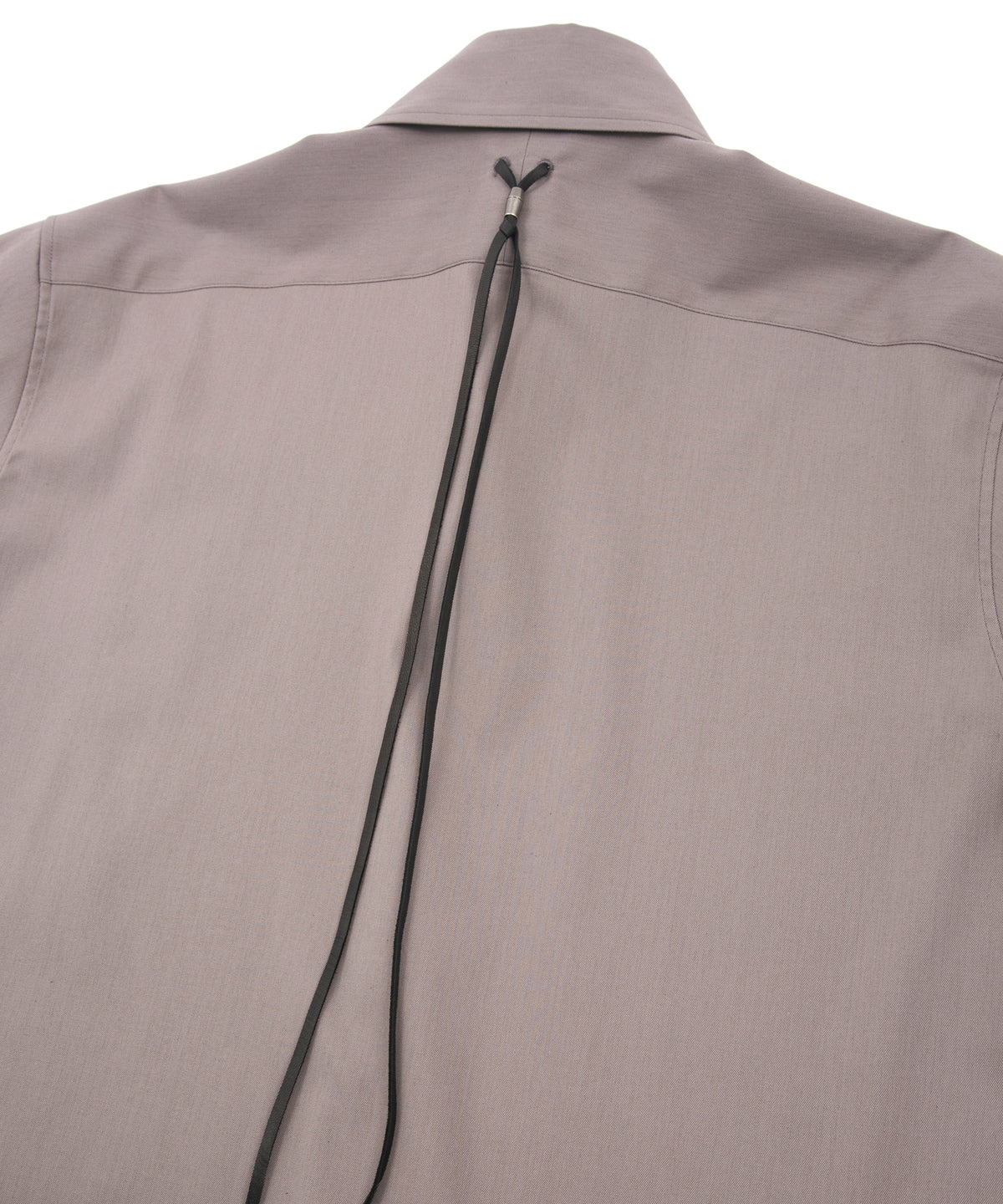 コットンポリ プレーン ウィーブ L/S シャツ - GRAY