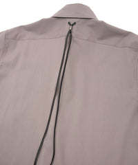 コットンポリ プレーン ウィーブ L/S シャツ - GRAY