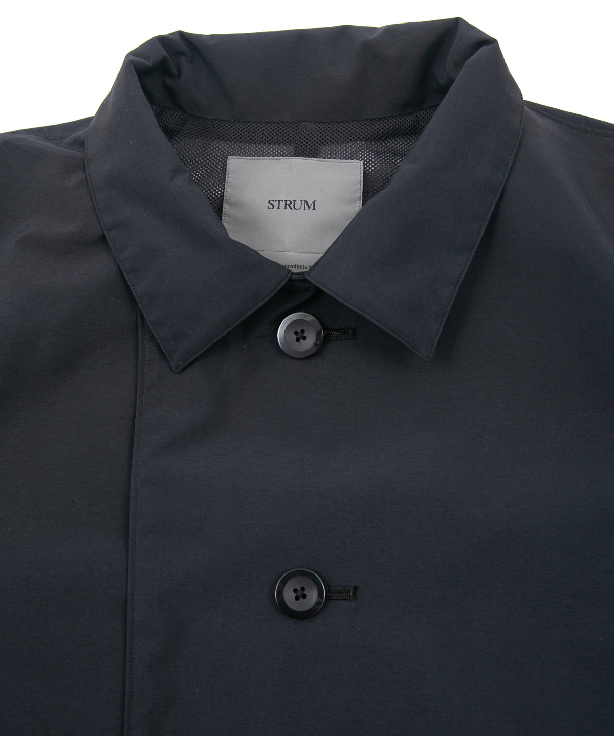 スリーレイヤー 防水 タスランタフタ バイカーロングコート - BLACK