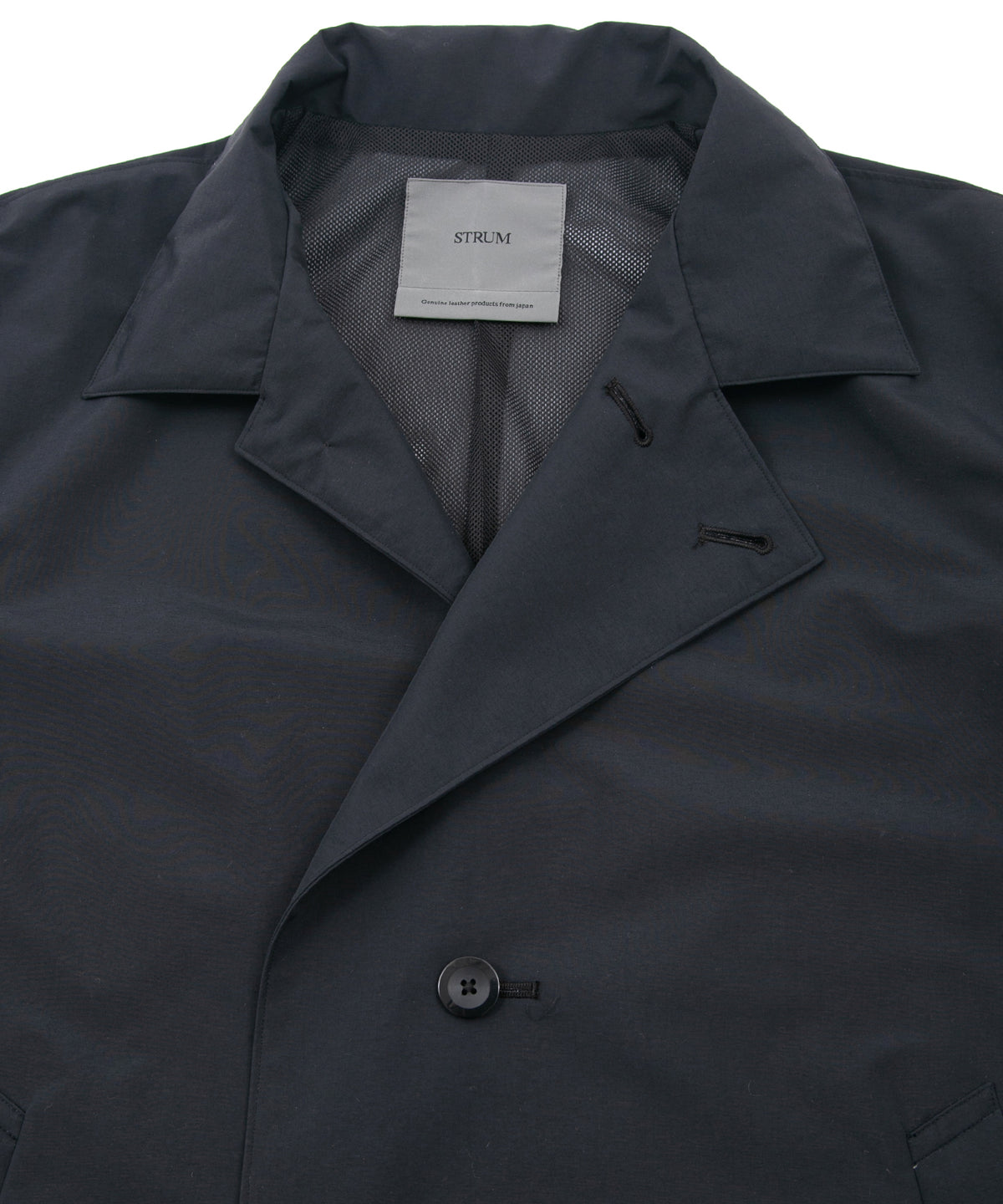 スリーレイヤー 防水 タスランタフタ バイカーロングコート - BLACK